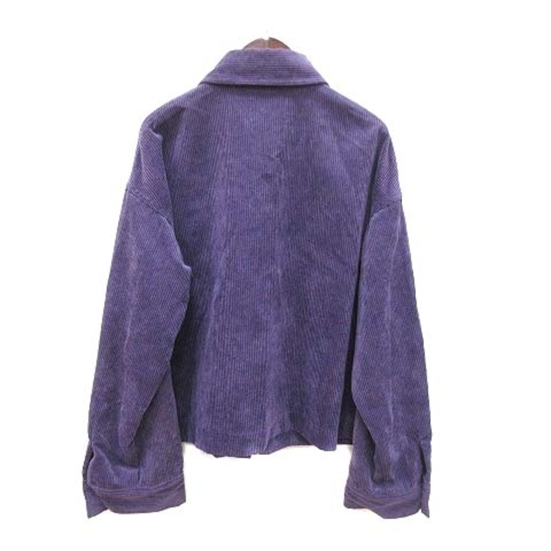MURUA(ムルーア)のムルーア コーデュロイシャツ 長袖 ドロップショルダー F 紫 パープル レディースのトップス(シャツ/ブラウス(長袖/七分))の商品写真