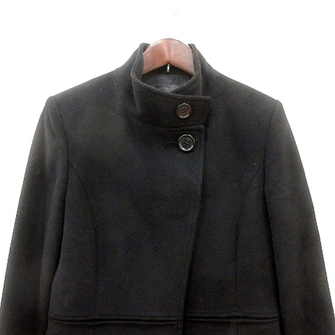 UNTITLED(アンタイトル)のアンタイトル コート シングル ロング 総裏地 ウール アンゴラ混 2 黒 レディースのジャケット/アウター(その他)の商品写真