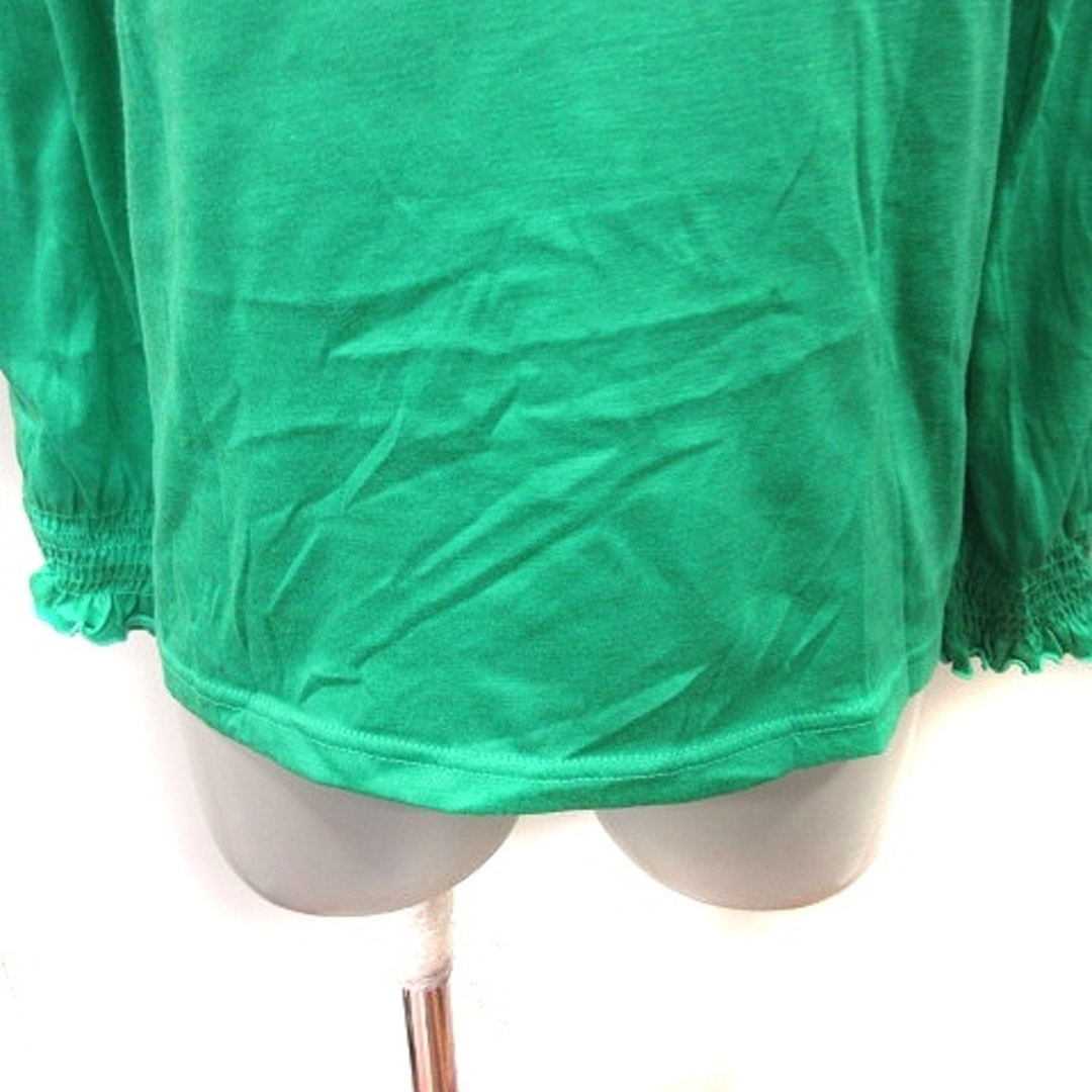 a.v.v(アーヴェヴェ)のアー・ヴェ･ヴェ カットソー ハイネック シャーリング 長袖 40 緑 グリーン レディースのトップス(カットソー(長袖/七分))の商品写真