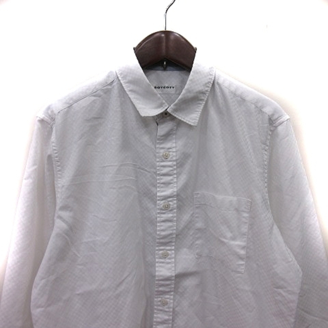 BOYCOTT(ボイコット)のボイコット シャツ 七分袖 ドット 白 ホワイト /YI メンズのトップス(シャツ)の商品写真