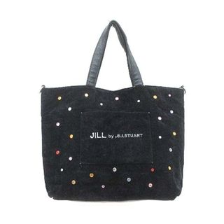 ジルバイジルスチュアート(JILL by JILLSTUART)のジルバイジルスチュアート トートバッグ ハンド フェイクレザー ベルベット 黒(トートバッグ)