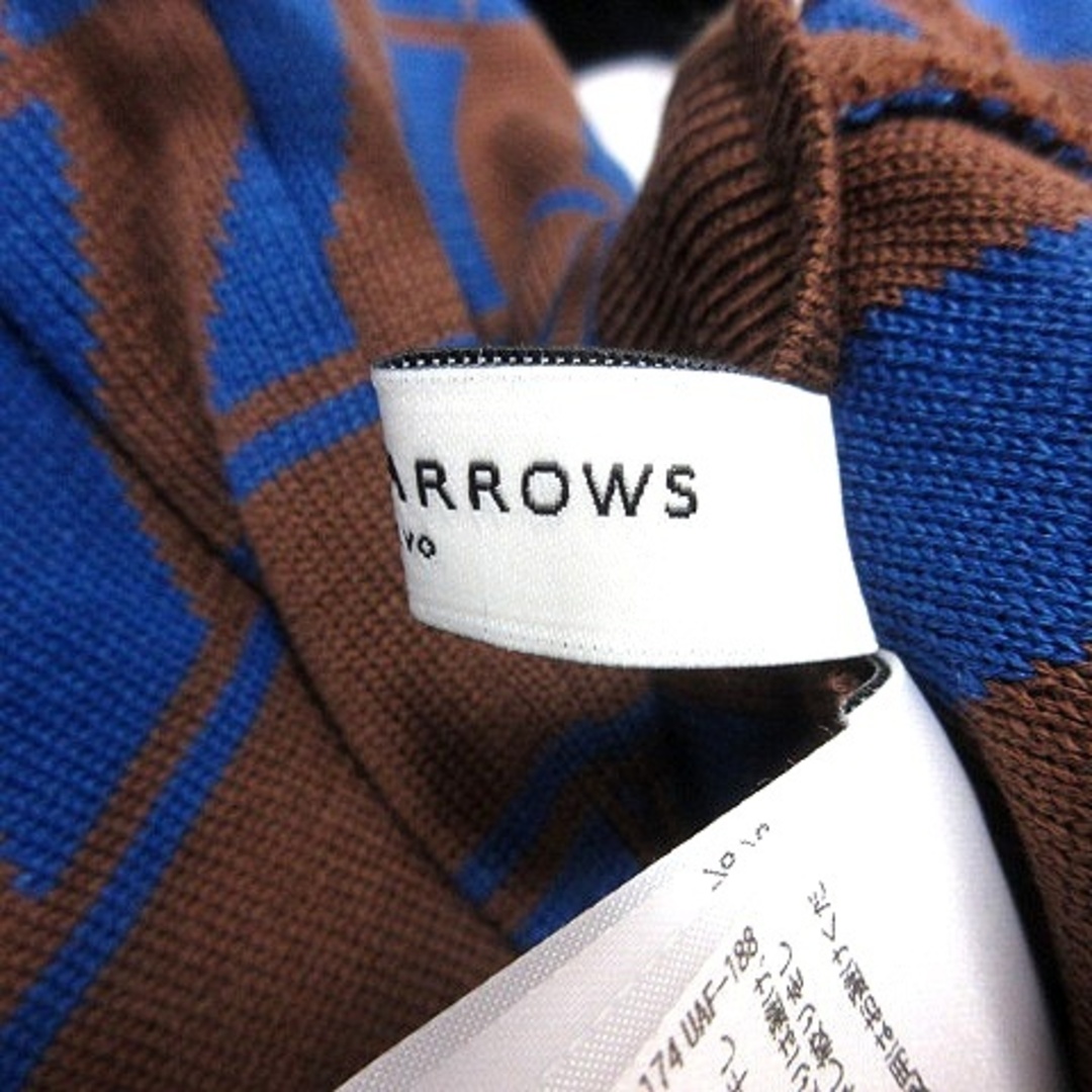 UNITED ARROWS(ユナイテッドアローズ)のユナイテッドアローズ スカート ニット タイト ひざ丈 総柄 38 青 レディースのスカート(ひざ丈スカート)の商品写真