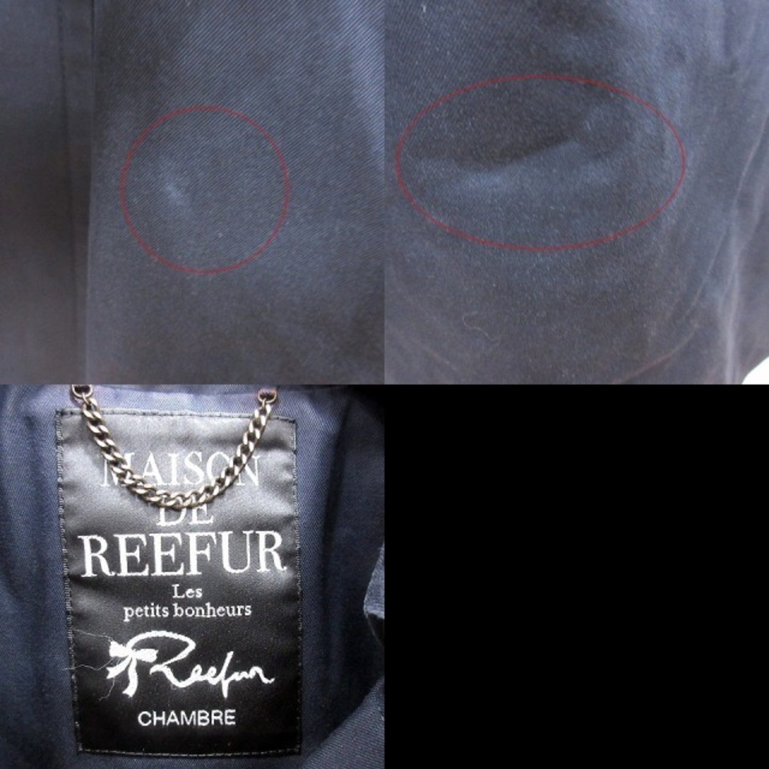 Maison de Reefur(メゾンドリーファー)のメゾンドリーファー トレンチコート 総裏地 ウエストマーク 38 紺  レディースのジャケット/アウター(トレンチコート)の商品写真