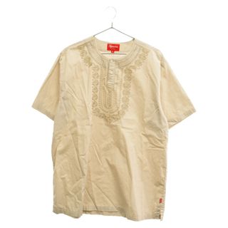 シュプリーム(Supreme)のSUPREME シュプリーム 15SS Kurta Shirt クルタシャツ 半袖 ベージュ(Tシャツ/カットソー(半袖/袖なし))