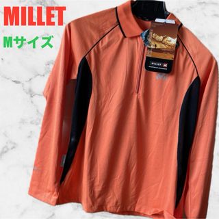 ミレー(MILLET)の大幅値下げ‼️新品 MILLETミレー ハーフジップトップス長袖オレンジ90(登山用品)