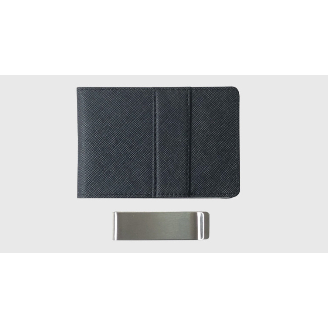 マネークリップ メンズ 財布 二つ折り　ブラック メンズのファッション小物(マネークリップ)の商品写真