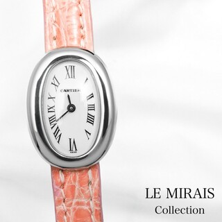 カルティエ(Cartier)の【保証書付】カルティエ ミニベニュワール K18 WG レザー K18WG レディース 腕時計 CARTIER 時計(腕時計)