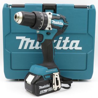 マキタ(Makita)のmakita (マキタ) 18V 6.0Ah 充電式震動ドライバドリル ケース・充電器・バッテリ2個セット HP484DRGX 中古美品(工具)