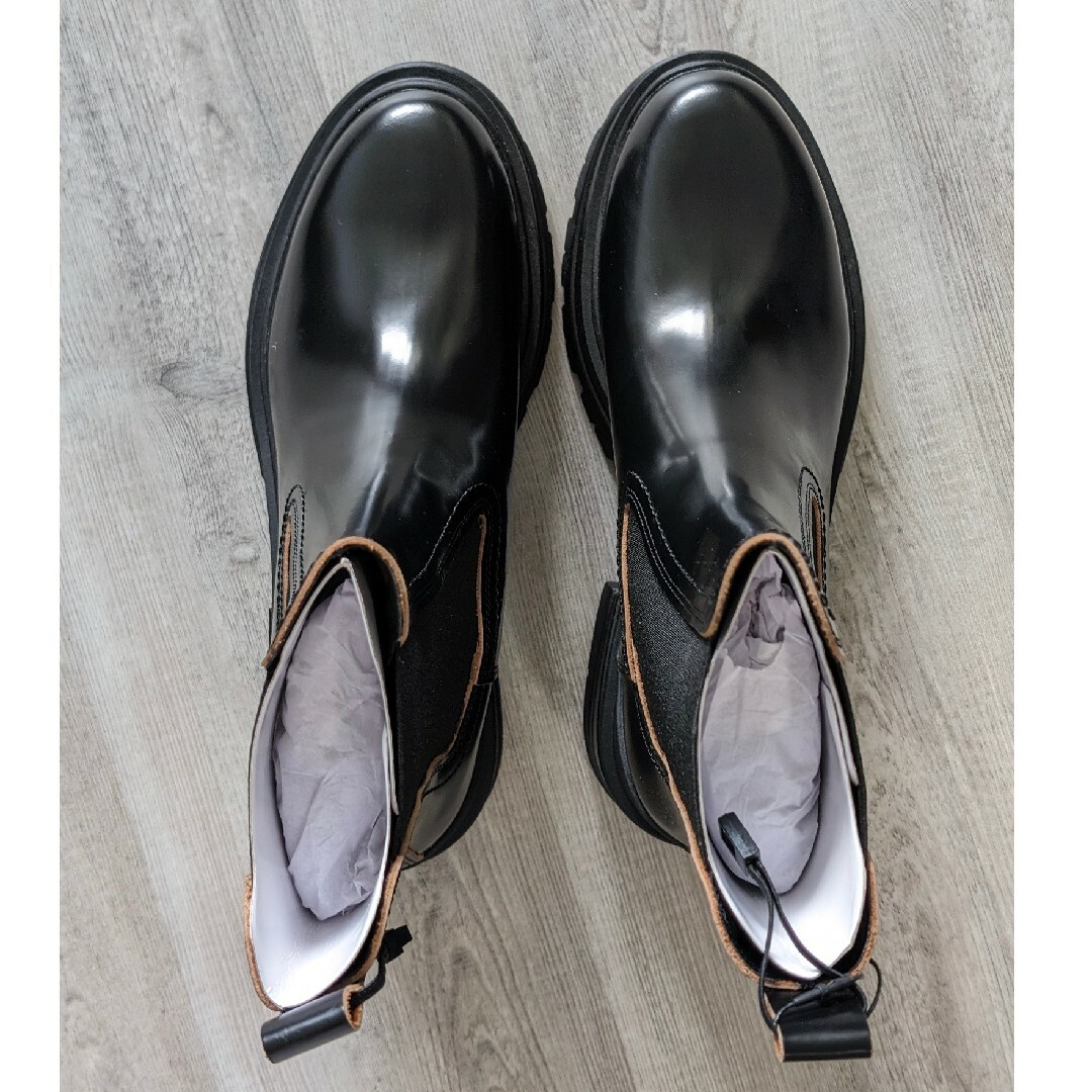 ZARA - ZARA リアルレザートラックソールアンクルブーツ 39 ZARA - ZARA リアルレザートラックソールアンクルブーツ 39
