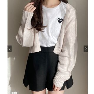 グレイル(GRL)の【美品】ドロップショルダーショート丈ニットガウン(カーディガン)