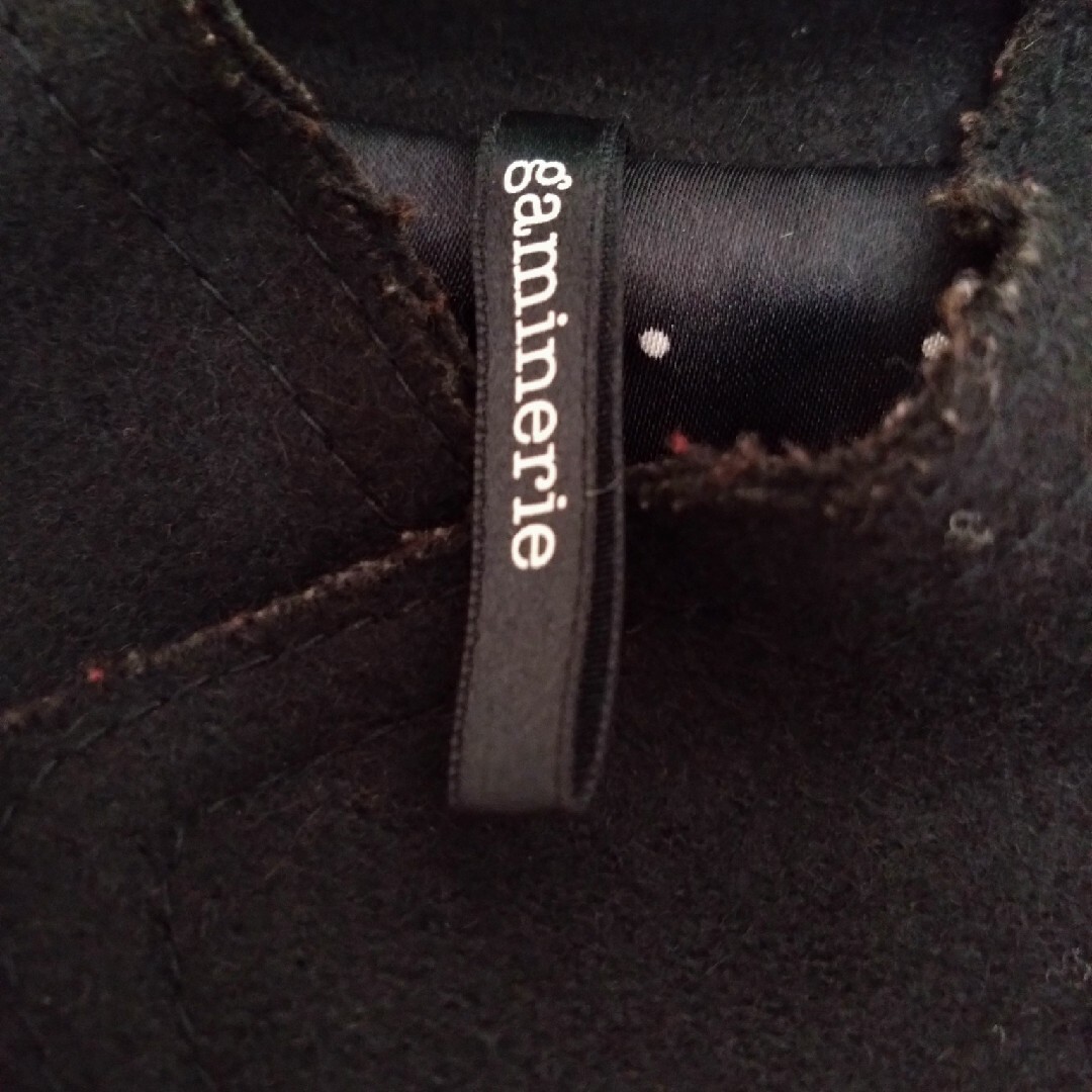 gaminerie(ギャミヌリィ)の美品 gaminerie(ギャミヌリィ) コート 黒 レディースのジャケット/アウター(その他)の商品写真