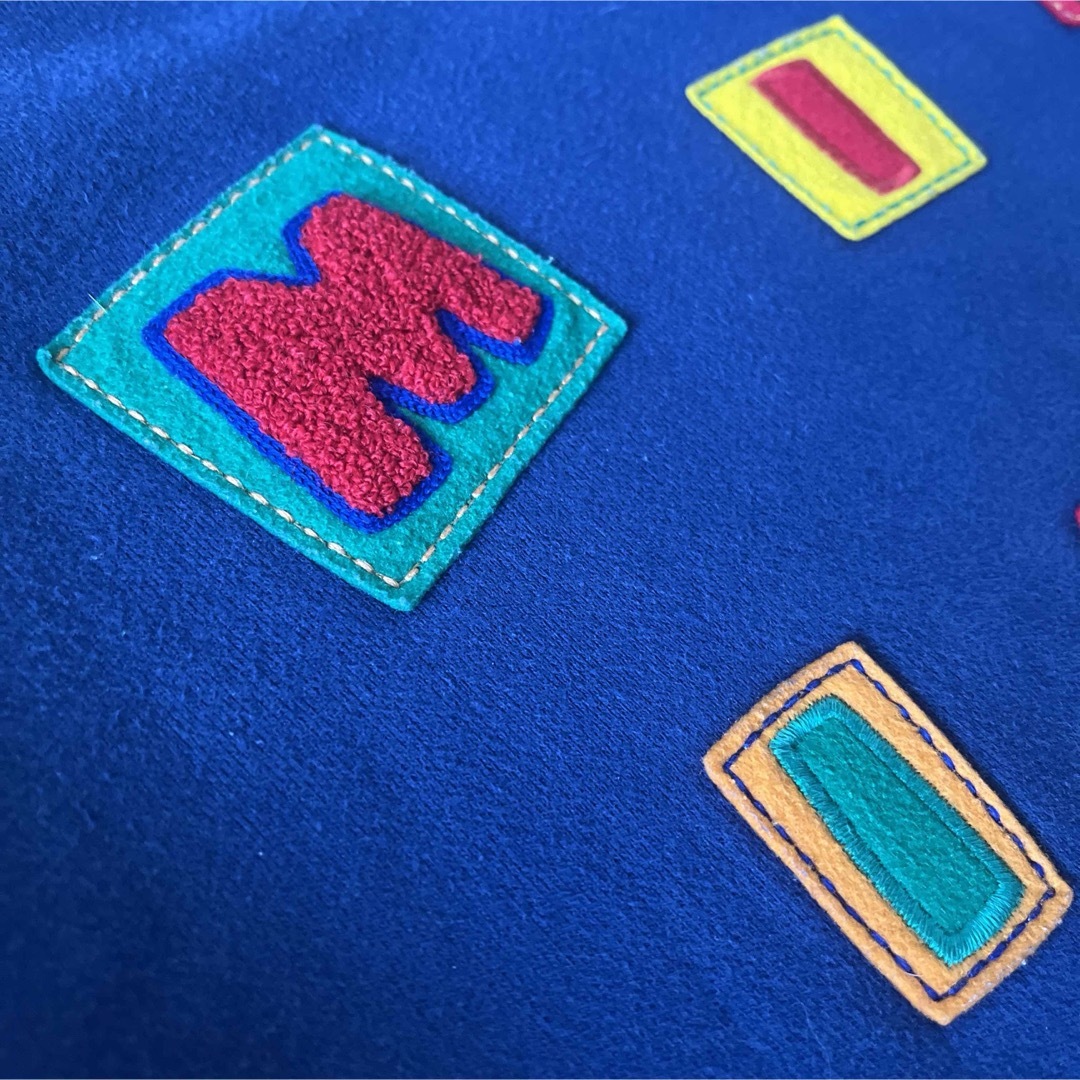 mikihouse(ミキハウス)の【人気品】ミキハウス　刺繍　ビッグロゴ　スウェットトレーナー　ネイビー　90s レディースのトップス(トレーナー/スウェット)の商品写真