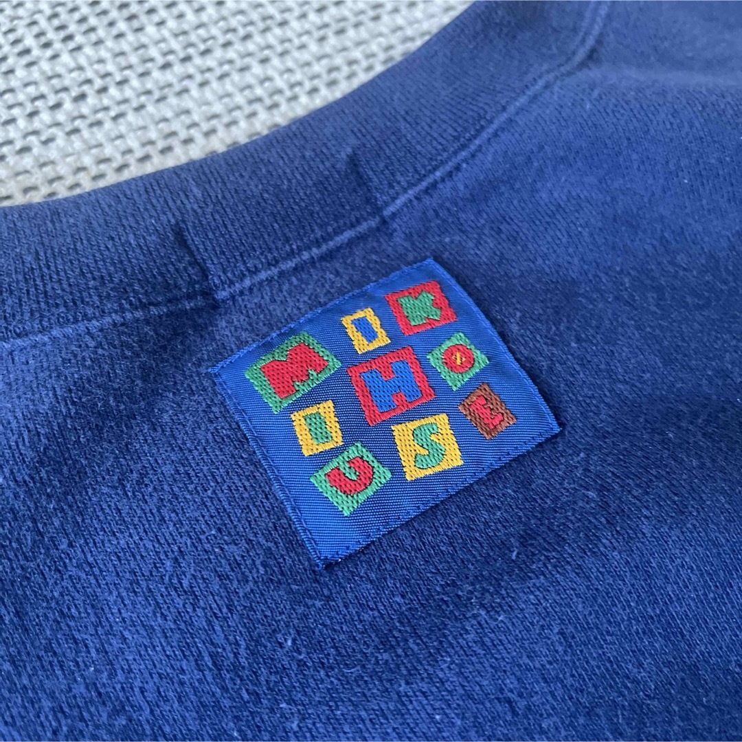 mikihouse(ミキハウス)の【人気品】ミキハウス　刺繍　ビッグロゴ　スウェットトレーナー　ネイビー　90s レディースのトップス(トレーナー/スウェット)の商品写真