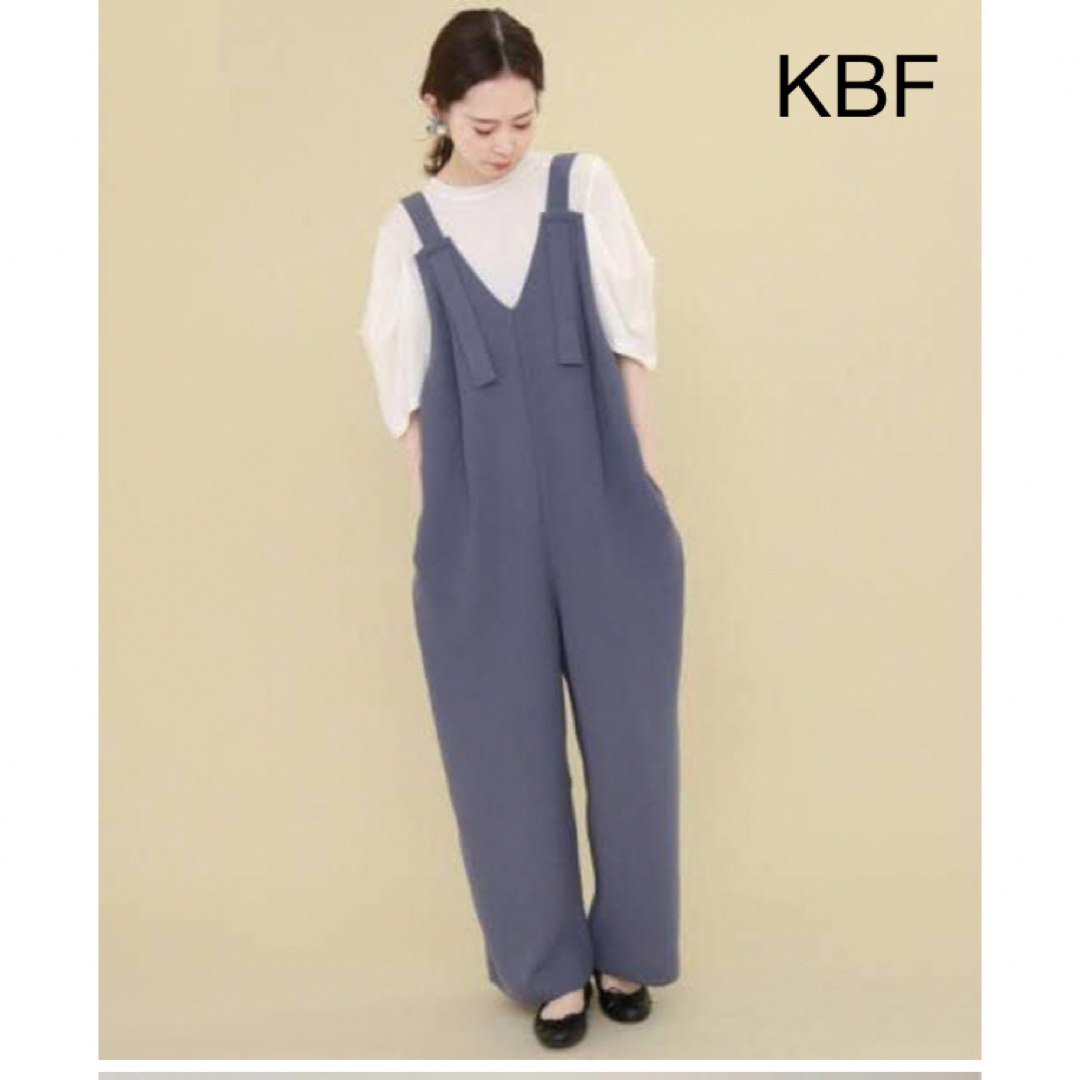 KBF(ケービーエフ)のKBF  テープショルダーサロペット レディースのパンツ(サロペット/オーバーオール)の商品写真