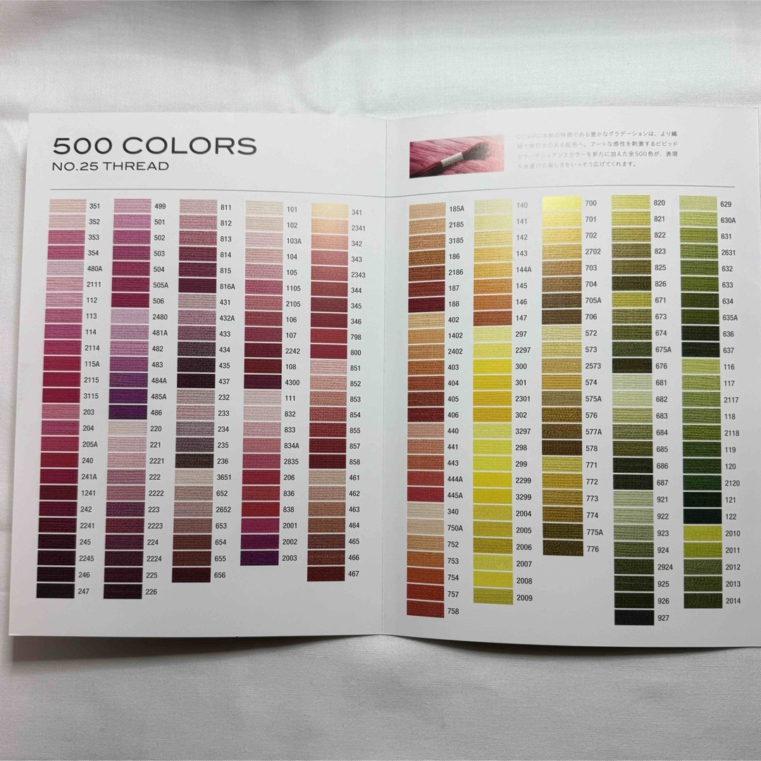 刺繍糸　コスモ#25  60色 ハンドメイドの素材/材料(生地/糸)の商品写真