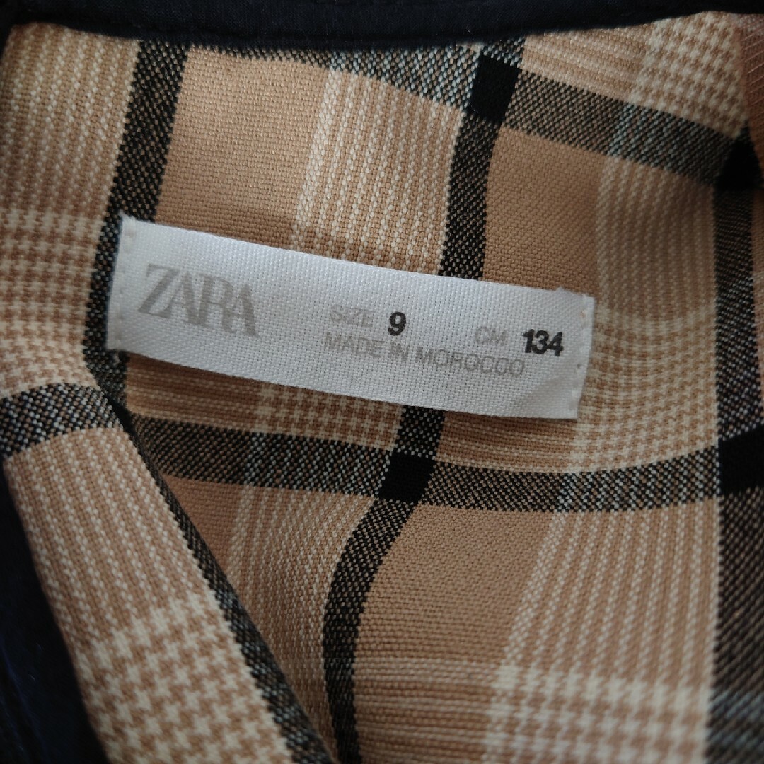 ZARA(ザラ)のチェックワンピース/ZARA キッズ/ベビー/マタニティのキッズ服女の子用(90cm~)(ワンピース)の商品写真