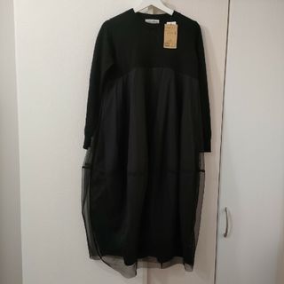 ビアズリー(BEARDSLEY)の【今季完売品】BEARDSLEYニットチュールマルワンピース(ロングワンピース/マキシワンピース)