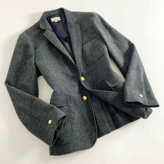 GIORGIO ARMANI ジョルジオ アルマーニ TOKYO シルク カシミア混 2B シングル 薄手 ジャケット ネイビーグレー size 52 メンズ SSGJ27テーラードジャケット