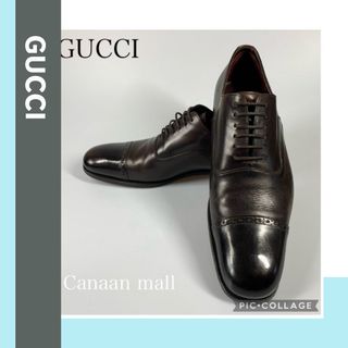 グッチ(Gucci)の【GUCCI 27cm】美品　ビジネスシューズ　ストレートチップ(ドレス/ビジネス)