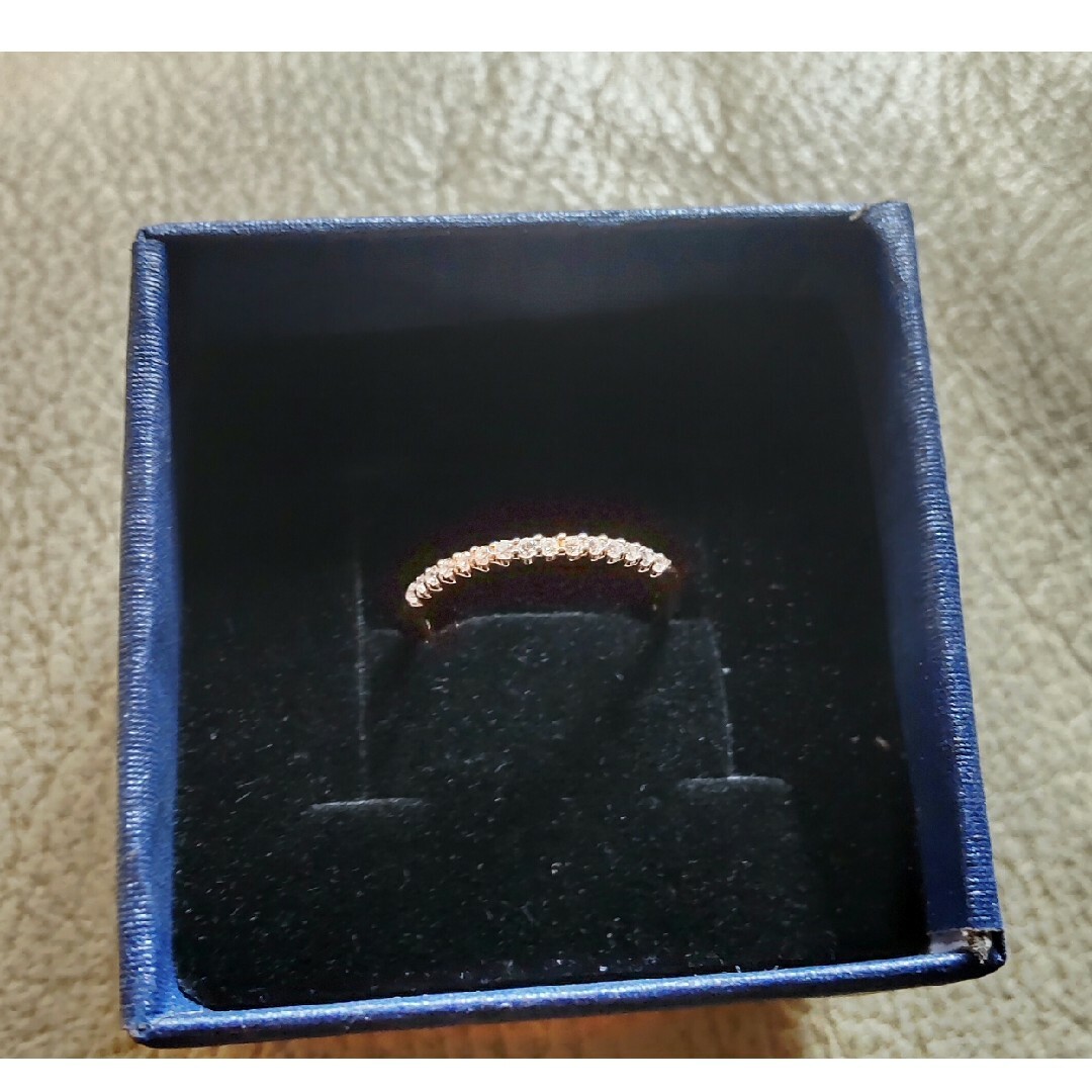agete(アガット)のエタニティRINGK18YGピンキーリングダイヤ入り レディースのアクセサリー(リング(指輪))の商品写真