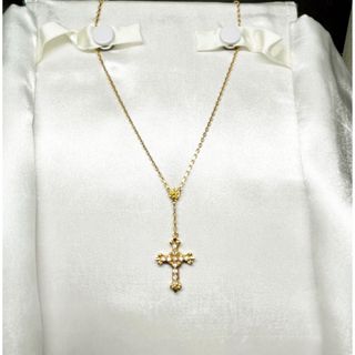 ダイヤモンド美品 箱あり AHKAH ティア ネックレス 18K ダイヤ イエローゴールド