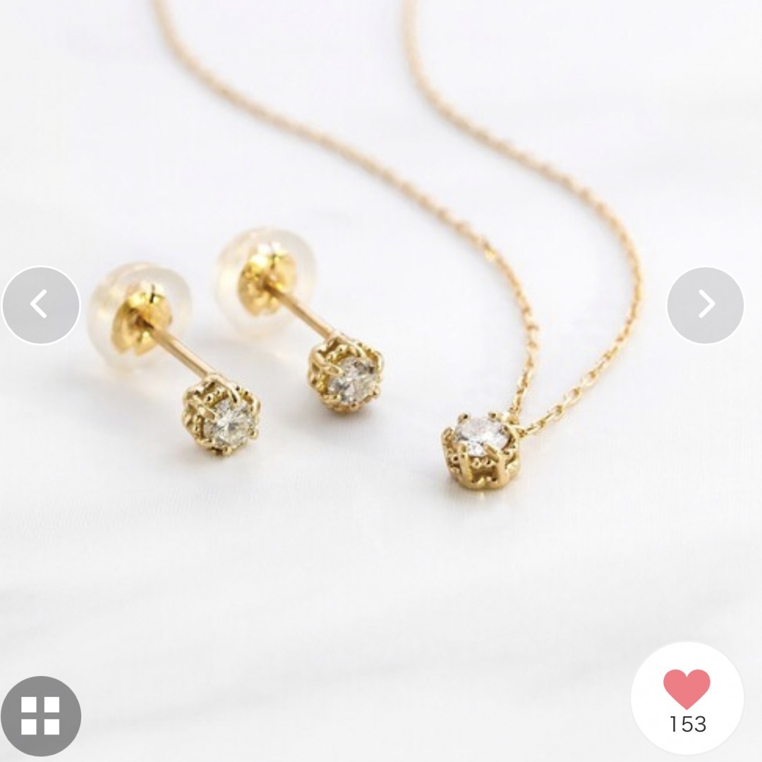 TOCCA(トッカ)のトッカ  ピアス　イエローゴールド　ダイヤモンド レディースのアクセサリー(ピアス)の商品写真