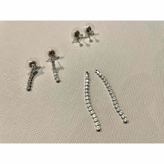 スワロフスキー(SWAROVSKI)のスワロフスキー　ピアス　イヤリング　2way 3way ビジュー(ピアス)