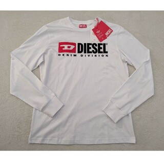 DIESEL - ディーゼル 長袖Tシャツ 20B23 M ホワイト 新品 ロゴ A03768