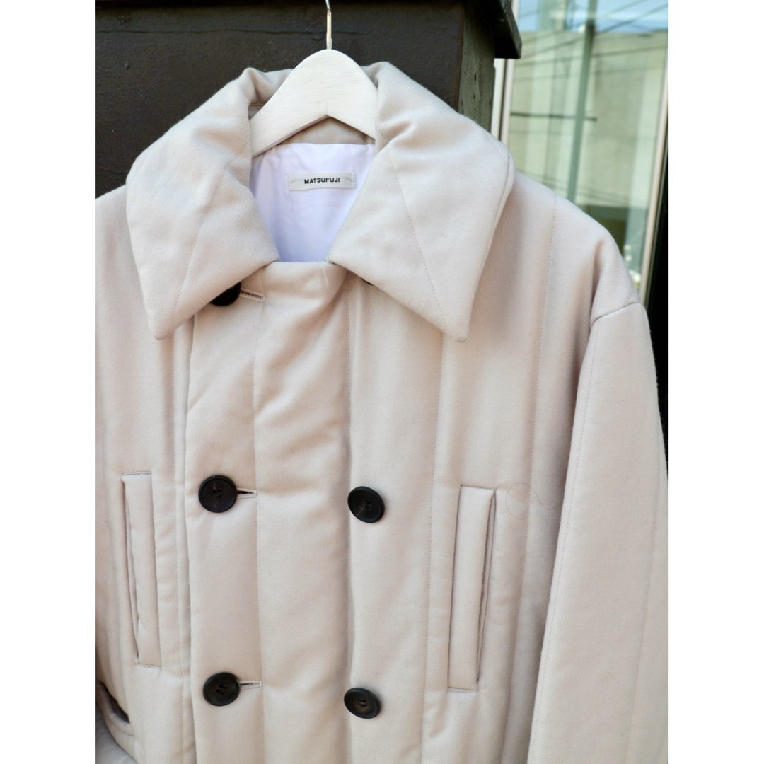 MATSUFUJI Wool Stripe Quilted Coat コート