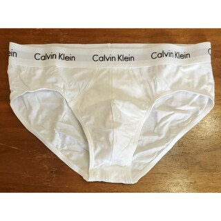 Calvin Klein - カルバンクライン　新品　メンズ　ヒップブリーフ(ロゴ/ホワイトM)