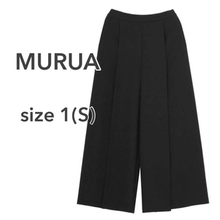 ムルーア(MURUA)のMURUA フロントスリットパンツ ブラック S(カジュアルパンツ)