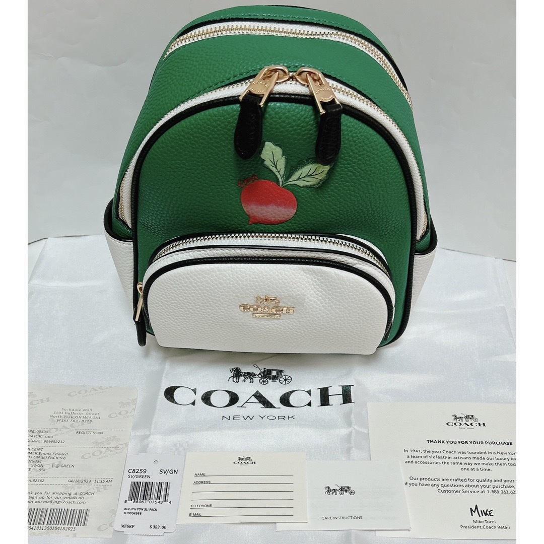 COACH(コーチ)の【プレゼント有】コーチ C8259 ラディッシュ柄 ミニコート レディースのバッグ(リュック/バックパック)の商品写真