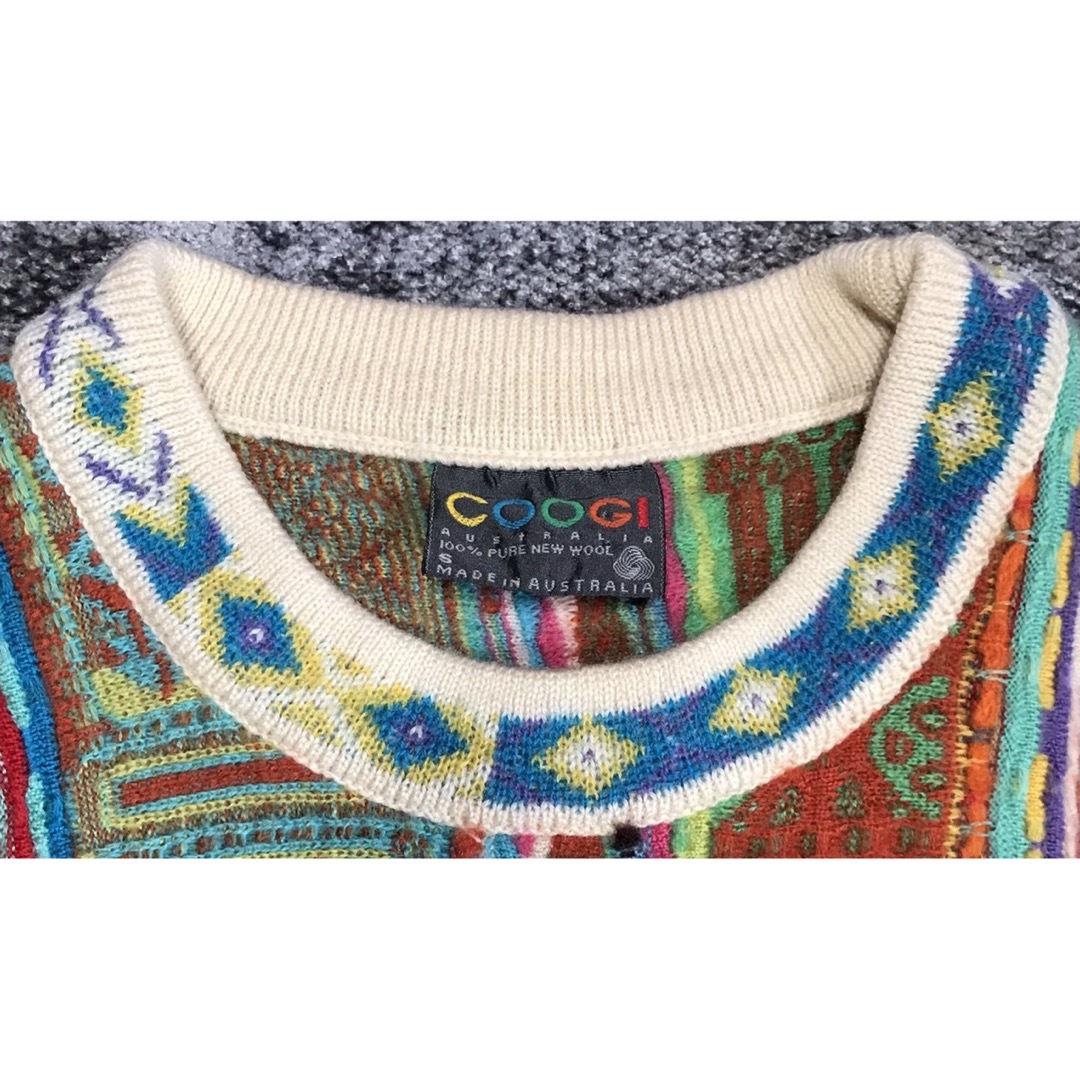 圧巻の幾何学模様 芸術 90's COOGI クージー ニット セーター S 圧巻の幾何学模様 芸術 90's COOGI クージー ニット セーター S
