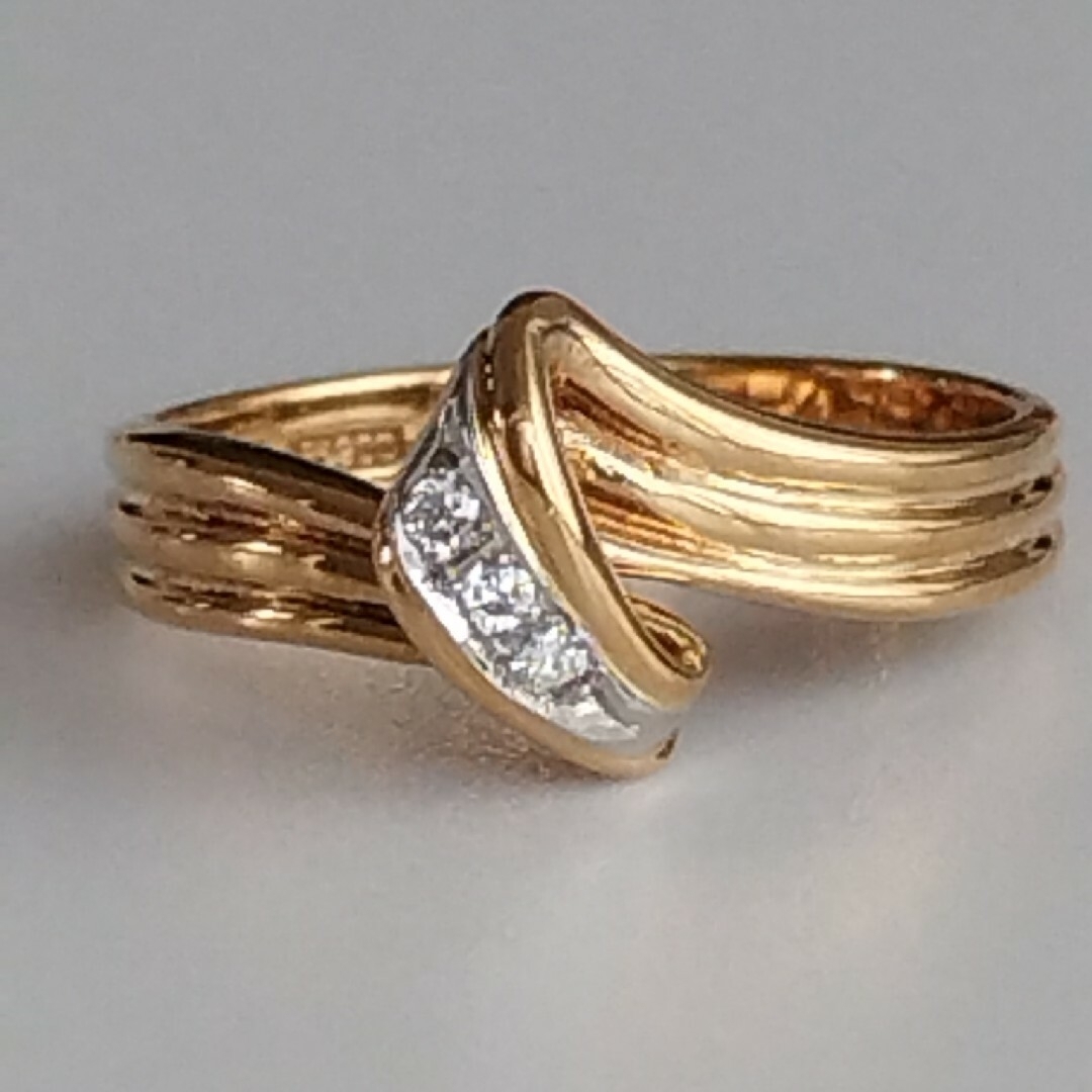 11.5号　k18/pt900ダイヤモンドリング レディースのアクセサリー(リング(指輪))の商品写真