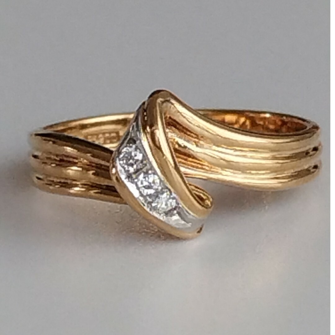 11.5号　k18/pt900ダイヤモンドリング レディースのアクセサリー(リング(指輪))の商品写真
