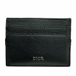 ディオール(Dior)のDIOR ディオール カードケース 名刺入れ レザー ブラック メンズ レディース(名刺入れ/定期入れ)