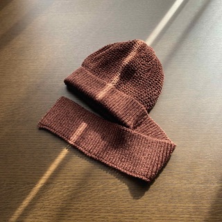 2019SS tac:tac KNIT CAP　変形ニットキャップ　ニット帽　茶(ニット帽/ビーニー)