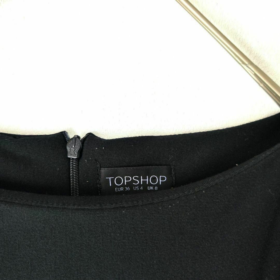 TOPSHOP(トップショップ)の【TOP SHOP】トップショップ(M)　ブラックワンピース【美品】 レディースのワンピース(ひざ丈ワンピース)の商品写真