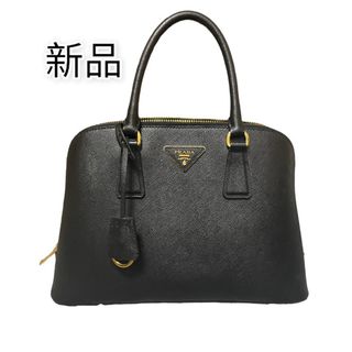 【美品】PRADA プラダ ナイロンハンドバッグ 三角ロゴ ブラック