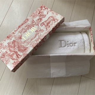 クリスチャンディオール(Christian Dior)の未使用！Dior エンブロイダリー コットン バスタオル(タオル/バス用品)