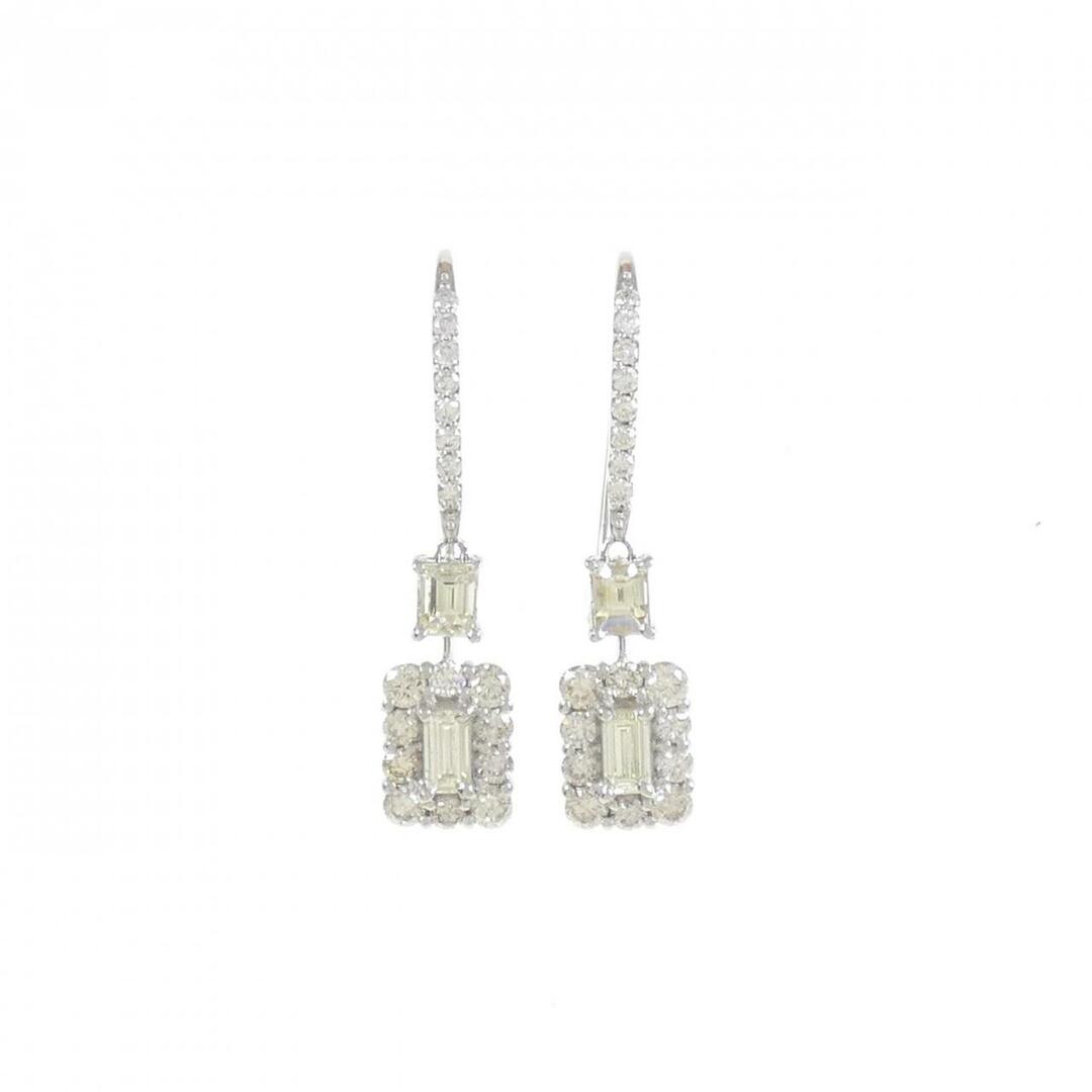 レディース【新品】PT ダイヤモンド ピアス 1.00CT