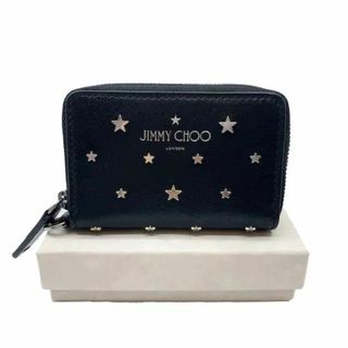 ジミーチュウ(JIMMY CHOO)のJIMMY CHOO ジミーチュウ ジッピー コインケース スター スタッズ ブラック レザー カードケース 小銭入れ レディース メンズ(コインケース)