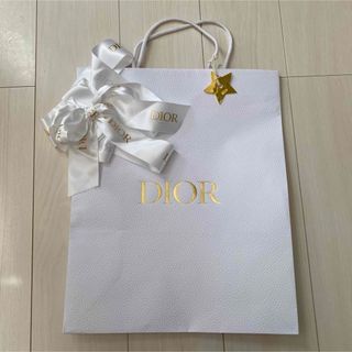 クリスチャンディオール(Christian Dior)のDior ディオール ショッパー バッグ 紙袋 リボン 星のチャーム付き(ショップ袋)