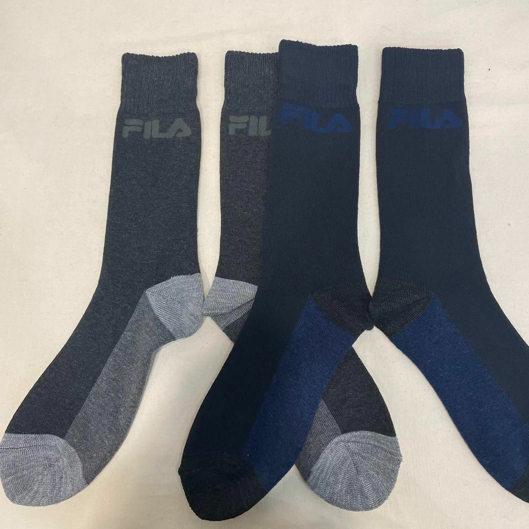 FILA(フィラ)の新品☆FILA フィラ 厚手 パイル生地 ミドル丈 靴下 2足 25〜27㎝② メンズのレッグウェア(ソックス)の商品写真