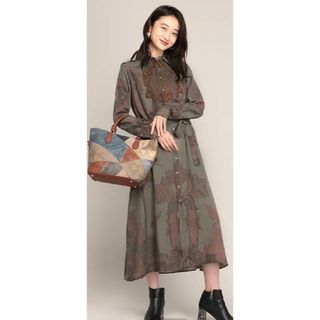 美品♡デシグアル ロングシャツワンピース 羽織り ウエストゴム 黒 S