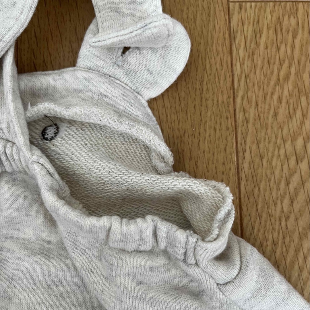 evercloset(エバークローゼット)のくま耳サロペット キッズ/ベビー/マタニティのベビー服(~85cm)(ロンパース)の商品写真