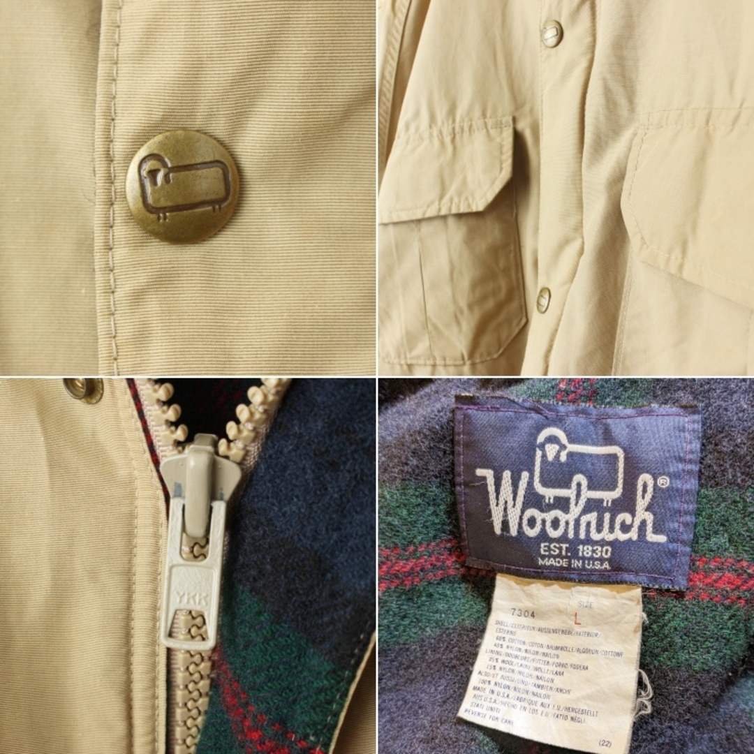 WOOLRICH(ウールリッチ)の80s USA製 Woolrich マウンテンパーカー ベージュL aw209 メンズのジャケット/アウター(マウンテンパーカー)の商品写真