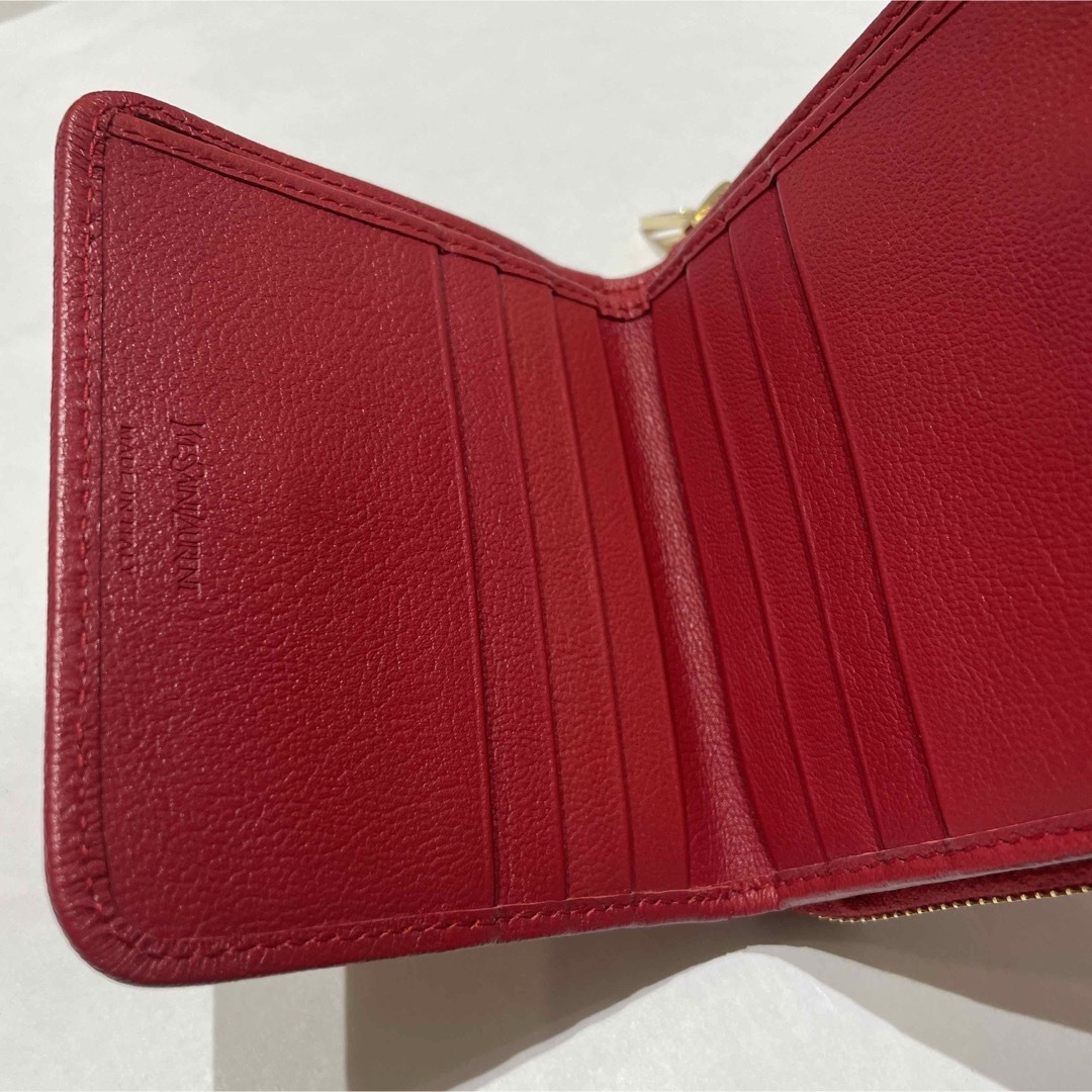 Yves Saint Laurent(イヴサンローラン)の美品 イヴサンローラン♦︎レッド 折り財布 レディースのファッション小物(財布)の商品写真