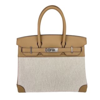 エルメス(Hermes)の新品未使用 HERMES エルメス Birkin30 バーキン30 Chai チャイ PHW シルバー金具 B刻 Swift/Toile H スイフト/トワルアッシュ ハンドバッグ(ハンドバッグ)