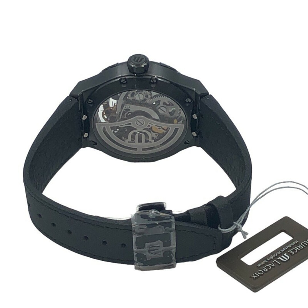 MAURICE LACROIX(モーリスラクロア)の　モーリス・ラクロア MAURICE LACROIX アイコン オートマティック スケルトンブラック 世界250本限定 AI6028-PVB01-030-1 ブラック  ステンレススティール（ブラックPVD） 自動巻き メンズ 腕時計 メンズの時計(その他)の商品写真